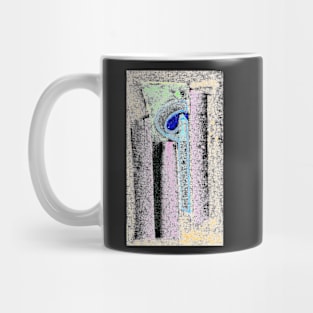 Blue Eye. Oil Pastel Purple Composition Mug